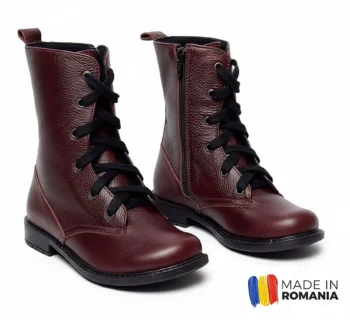 GHETE 616 BORDO din piele naturală, îmblănite