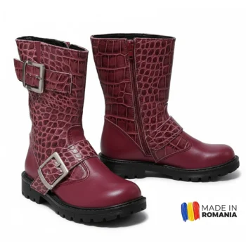 CIZEME 742 ROZ din piele naturală, îmblănite
