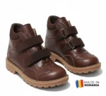 GHETE 732 MARO din piele naturală, îmblănite