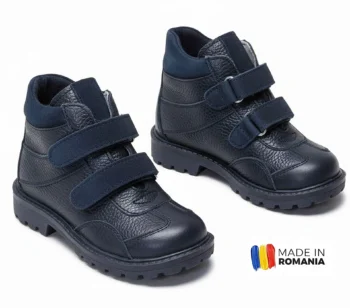 GHETE 732 BLEUMARIN din piele naturală, îmblănite