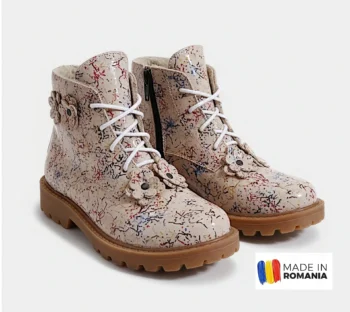 GHETE 2020 BEJ din piele naturală, îmblănite