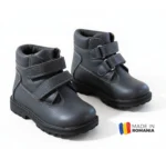GHETE 733 GREY din piele naturală, îmblănite