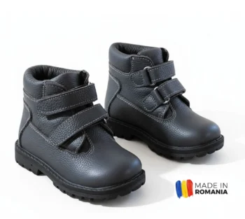 GHETE 733 GREY din piele naturală, îmblănite
