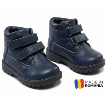 GHETE 733 BIZ BLEUMARIN din piele naturală, îmblănite
