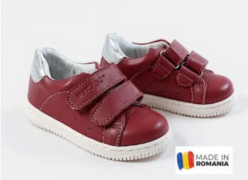 PANTOFI HOKIDE 409 rosu , din PIELE NATURALA