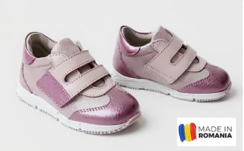 PANTOFI HUSI cu scai , roz , din PIELE NATURALA
