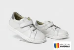 PANTOFI SPORT HUSI alb , din PIELE NATURALA