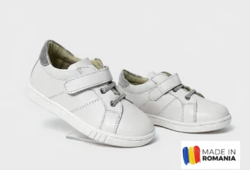 PANTOFI SPORT HUSI alb , din PIELE NATURALA
