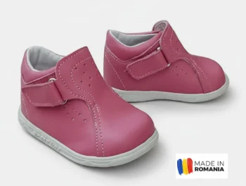 PANTOFI IVIA L40 roz , din PIELE NATURALA