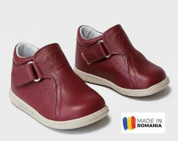 PANTOFI IVIA L40 bordo , din PIELE NATURALA