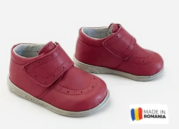 PANTOFI IVIA G922 rosu, din PIELE NATURALA