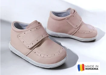 PANTOFI IVIA G922 roz deschis, din PIELE NATURALA