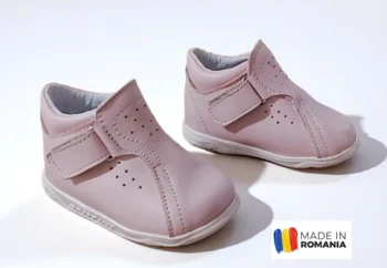 PANTOFI IVIA L40 roz deschis, din PIELE NATURALA