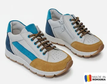 PANTOFI SPORT HUSI , mustar , din PIELE NATURALA