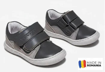 PANTOFI SPORT HOKIDE , gri , din PIELE NATURALA