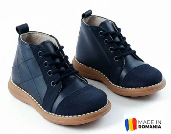 GHETE 1325 ORTOPEDICE CU SUPINATIE , spalt bleumarin , din PIELE NATURALA