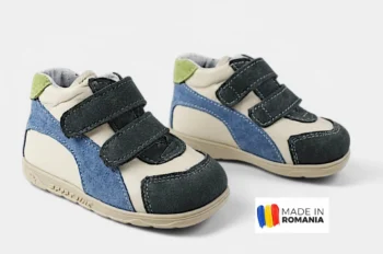 GHETE IVIA L6AD , verde-bej , din PIELE NATURALA