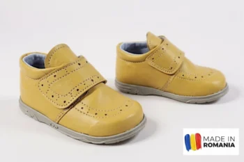 PANTOFI IVIA G922 , galben , din PIELE NATURALA