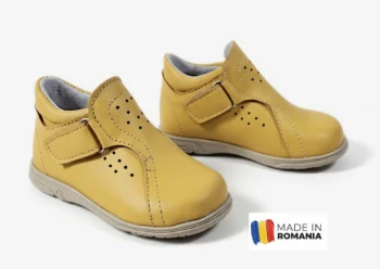 PANTOFI IVIA L40 , galben , din PIELE NATURALA