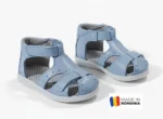 SANDALE IVIA S02 , blue, din PIELE NATURALA