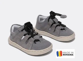 SANDALE HOKIDE 475 , gri , din PIELE NATURALA