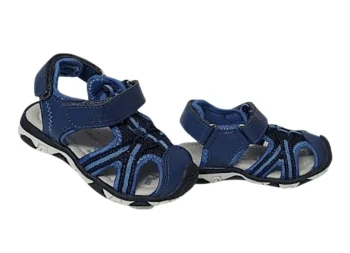 SANDALE BAIETI bleumarin-albastru din material textil