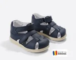 SANDALE IVIA E1504 , bleumarin , din PIELE NATURALA