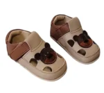 SANDALE BAREFOOT , maro , din PIELE NATURALA