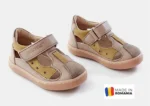 SANDALE HOKIDE 139 , bej , din PIELE NATURALA