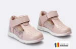 PANTOFI DECUPATI HUSI , roz , din PIELE NATURALA