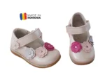 PANTOFI BALERINI DIANA 3 , roz , din PIELE NATURALA