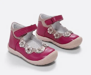 PANTOFI DECUPATI HOKIDE 401 , fucsia , din PIELE NATURALA