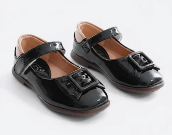 PANTOFI BALERINI , catarama , negru
