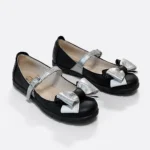 PANTOFI BALERINI 1804 , fundite ,negru , din PIELE NATURALA