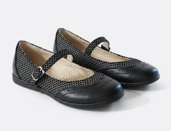 PANTOFI BALERINI DIANA , negru luz , din PIELE NATURALA