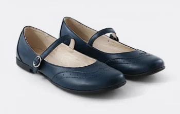 PANTOFI BALERINI DIANA , bleumarin , din PIELE NATURALA