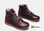 GHETE 2020 , croco , vişiniu , din PIELE NATURALĂ