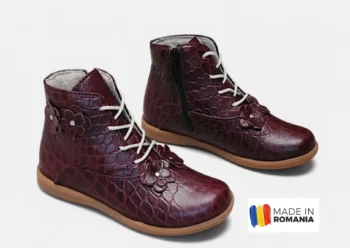 GHETE 2020 , croco , vişiniu , din PIELE NATURALĂ