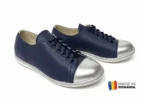 PANTOFI DIANA 1384 , bleumarin , din PIELE NATURALĂ