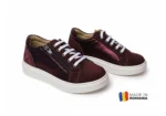 PANTOFI casual HOKIDE 400 , grena , din PIELE NATURALĂ