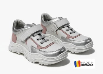PANTOFI sport HOKIDE 471 , alb , din PIELE NATURALĂ
