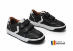 PANTOFI casual HUSI , negru , din PIELE NATURALĂ