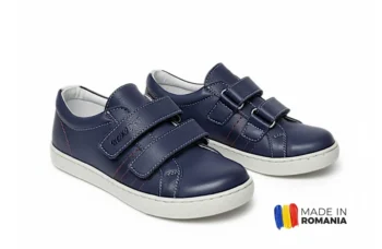 PANTOFI casual HOKIDE , bleumarin , din PIELE NATURALĂ