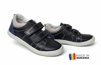 PANTOFI casual HOKIDE352 , negru , din PIELE NATURALĂ