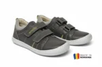PANTOFI casual HOKIDE352 , gri , din PIELE NATURALĂ