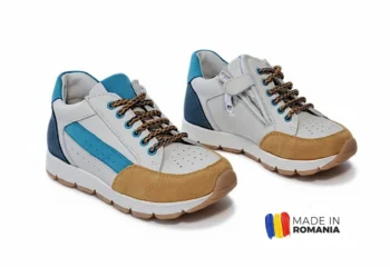 PANTOFI sport HUSI , mustar , din PIELE NATURALĂ