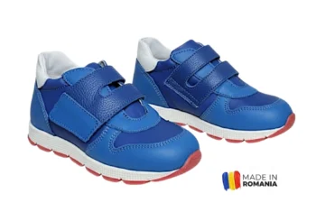 PANTOFI sport HUSI , bleumarin , din PIELE NATURALĂ