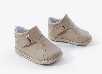 PANTOFI IVIA L40 , bej-capuccino , din PIELE NATURALA