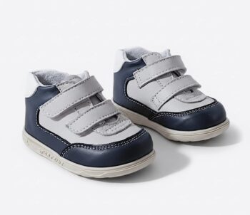 PANTOFI IVIA AD0209 , gri-bleumarin , din PIELE NATURALA