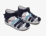 SANDALE HOKIDE 406 , bleumarin , din PIELE NATURALĂ